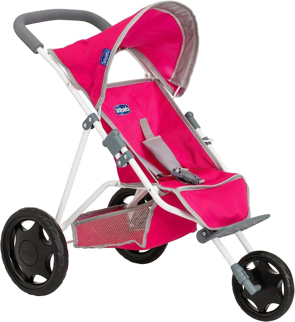 Chicco Junior Active 3 Wheeled Pushchair Toy Dolls Buggy In Pink And