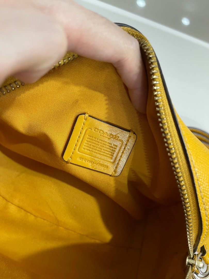 Coach Mustard Yellow Sling Bag Luxury Bags Wallets on Carousell