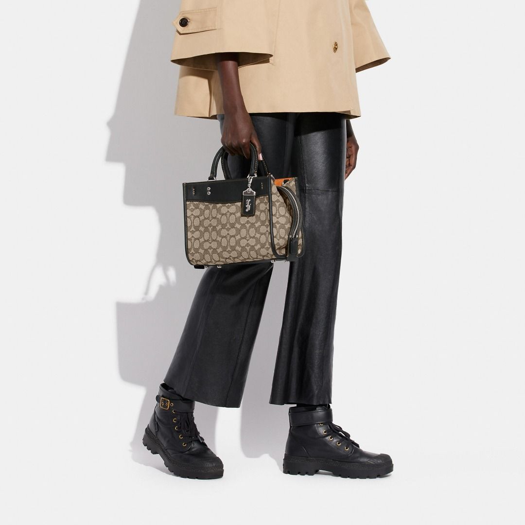COACH, ROGUE 25 IN SIGNATURE TEXTILE JACQUARD, 名牌, 手袋及銀包 - Carousell