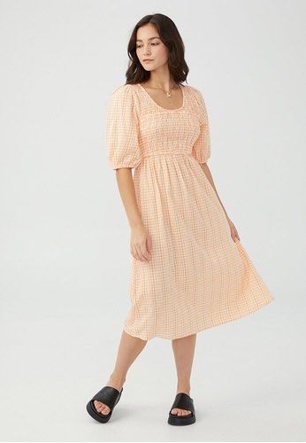 Gingham dress top petite