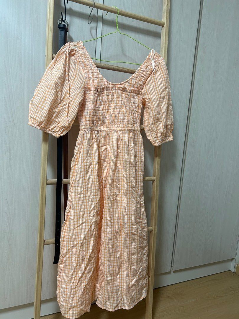 Gingham outlet dress petite