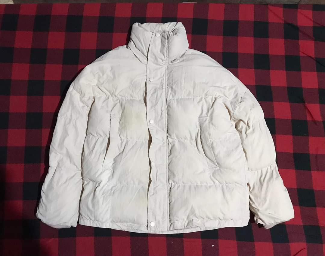 Cream Puffer Jacket on Carousell