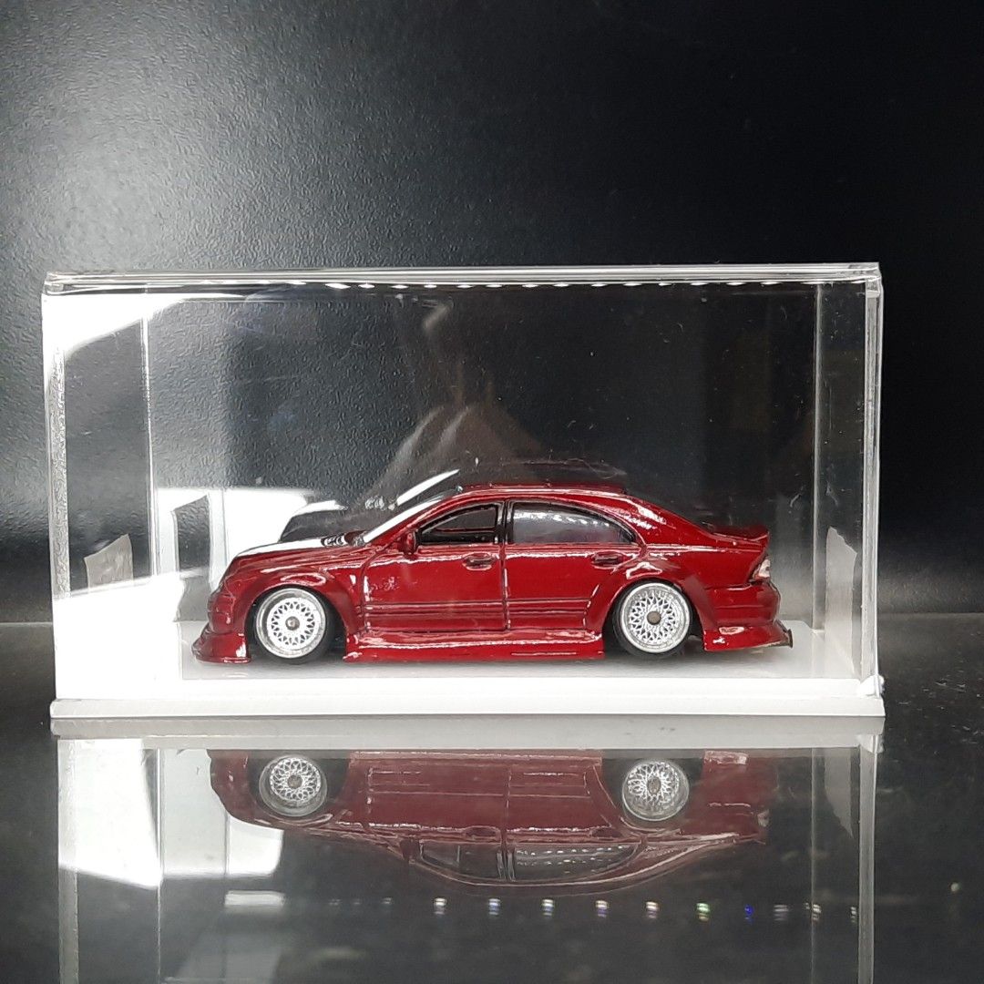diecast mercedes benz c class w203 custom wide bodykit 1/64 stance on