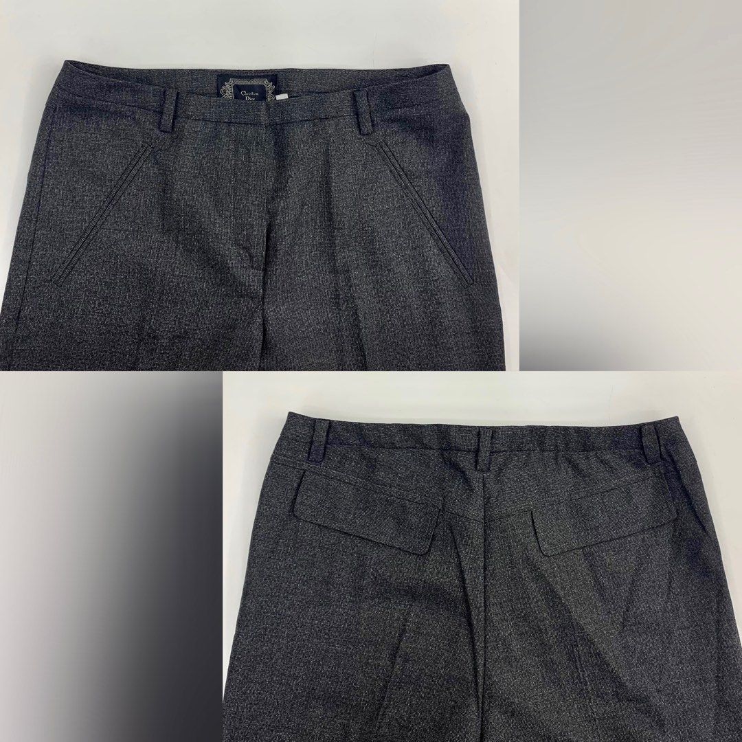 DIOR DARK GREY SUIT PANTS 227026598 ^, Luxury, Apparel on Carousell