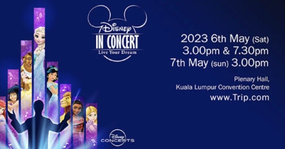 Disney Concert, Tickets & Vouchers, Event Tickets on Carousell