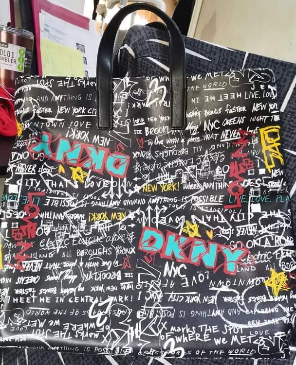 Dkny graffiti tote discount bag