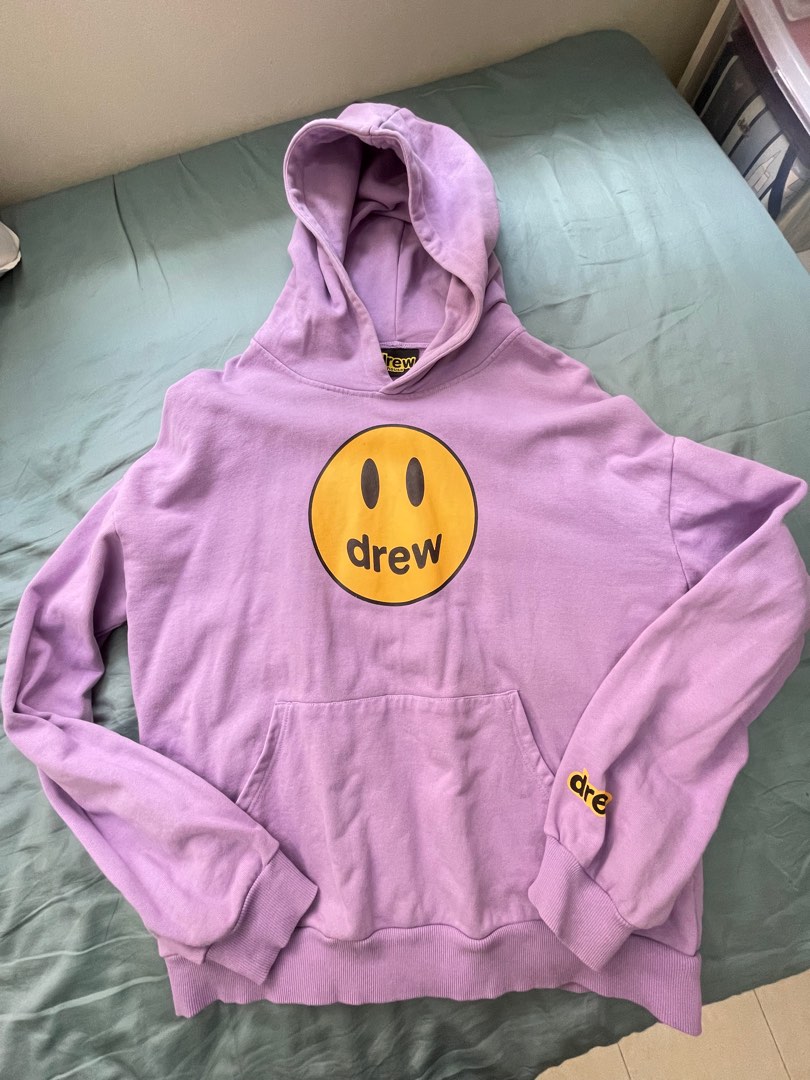 Drew purple hoodie authentic Justin bieber , Men's Fashion, Tops & Sets,  Hoodies on Carousell