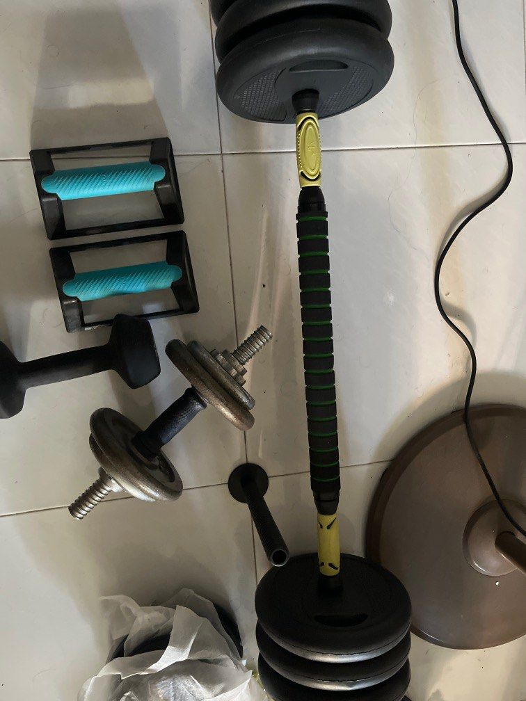Dumbbells, weights, bars, pushup set, Sports Equipment, Exercise