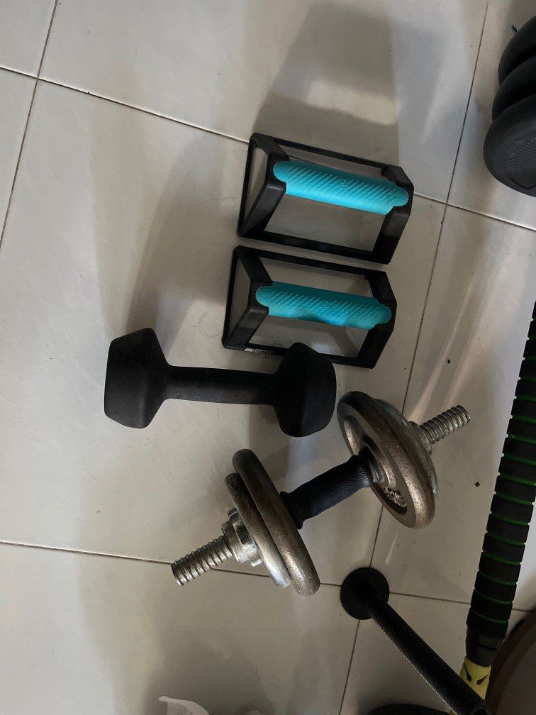 Dumbbells, weights, bars, pushup set, Sports Equipment, Exercise