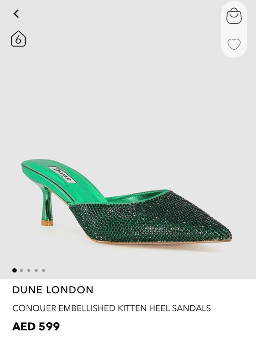 DUNE LONDON CONQUER EMBELLISHED KITTEN HEEL SANDALS Women s