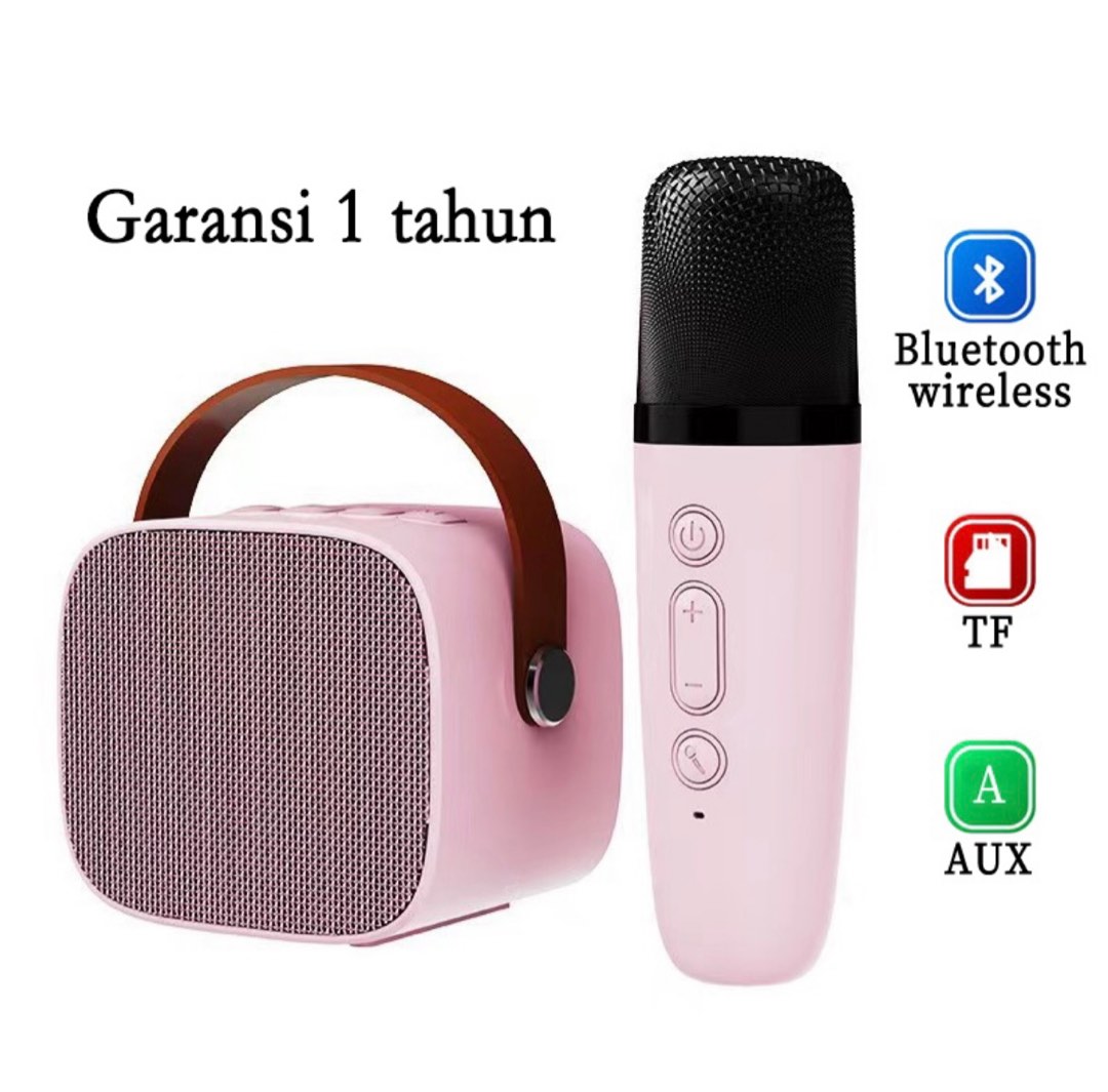 E ONE mini speaker bluetooth karaoke set lengkap speaker bluetooth mic