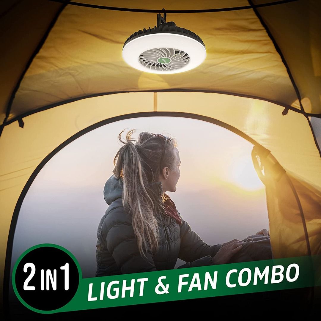 Camping fan light combo online
