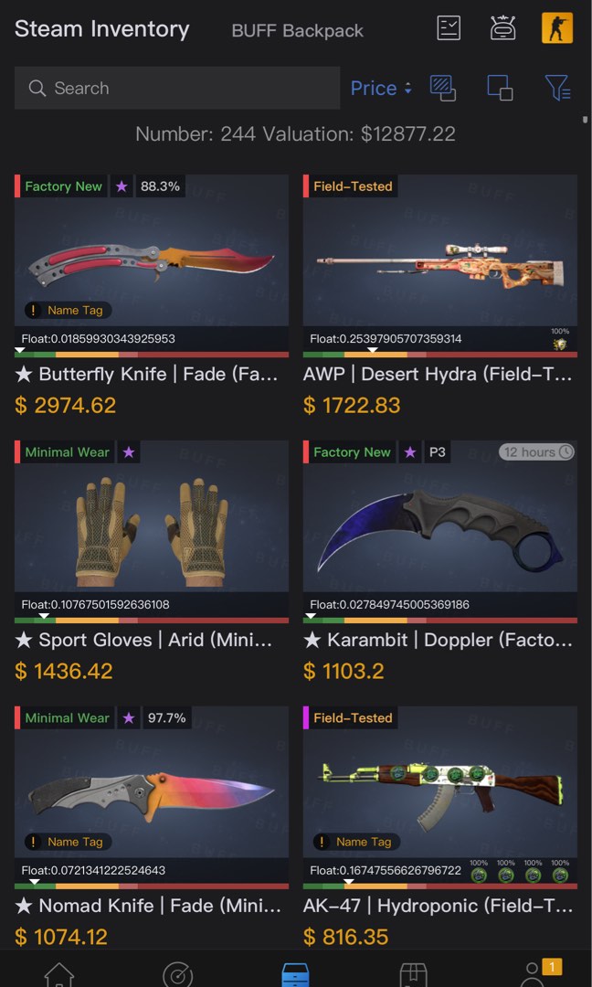 ENTIRE CSGO Inventory Sale Knife Glove Knives, Video Gaming, Gaming