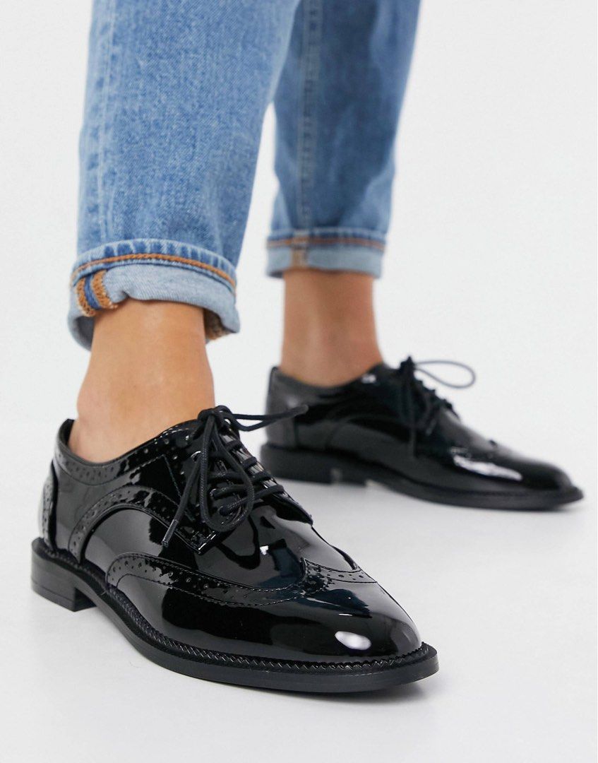 Eu 39 asos Flat lace up shoes Black Women s Fashion Footwear