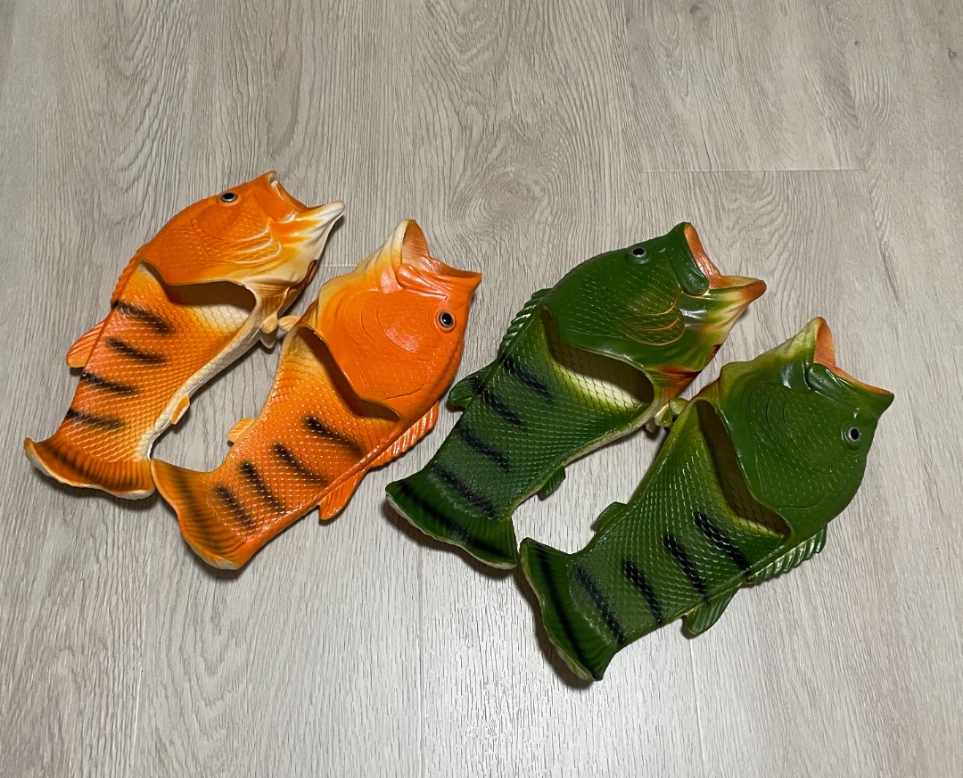 mens fish slippers
