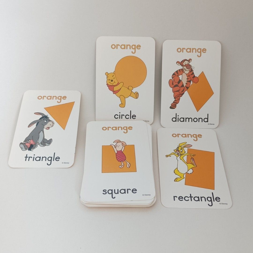 Flash Card Disney Pooh's Colors and Shapes, Toys & Collectibles ...