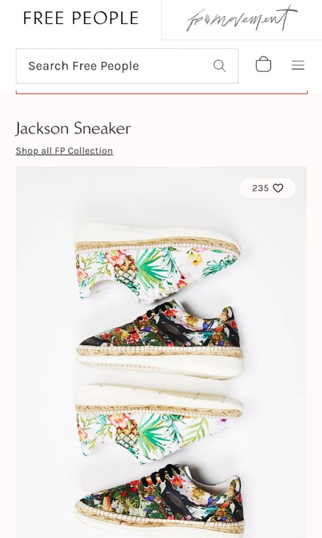 Free People Jackson Tropical Paradise Espadrille Sneakers Women s