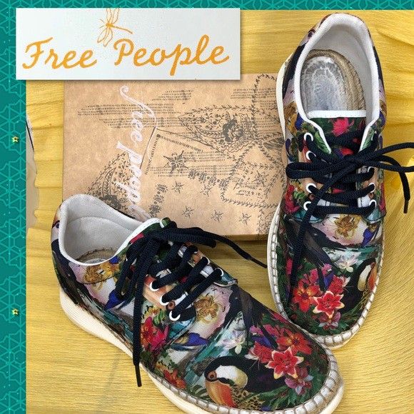 Free People Jackson Tropical Paradise Espadrille Sneakers Women s