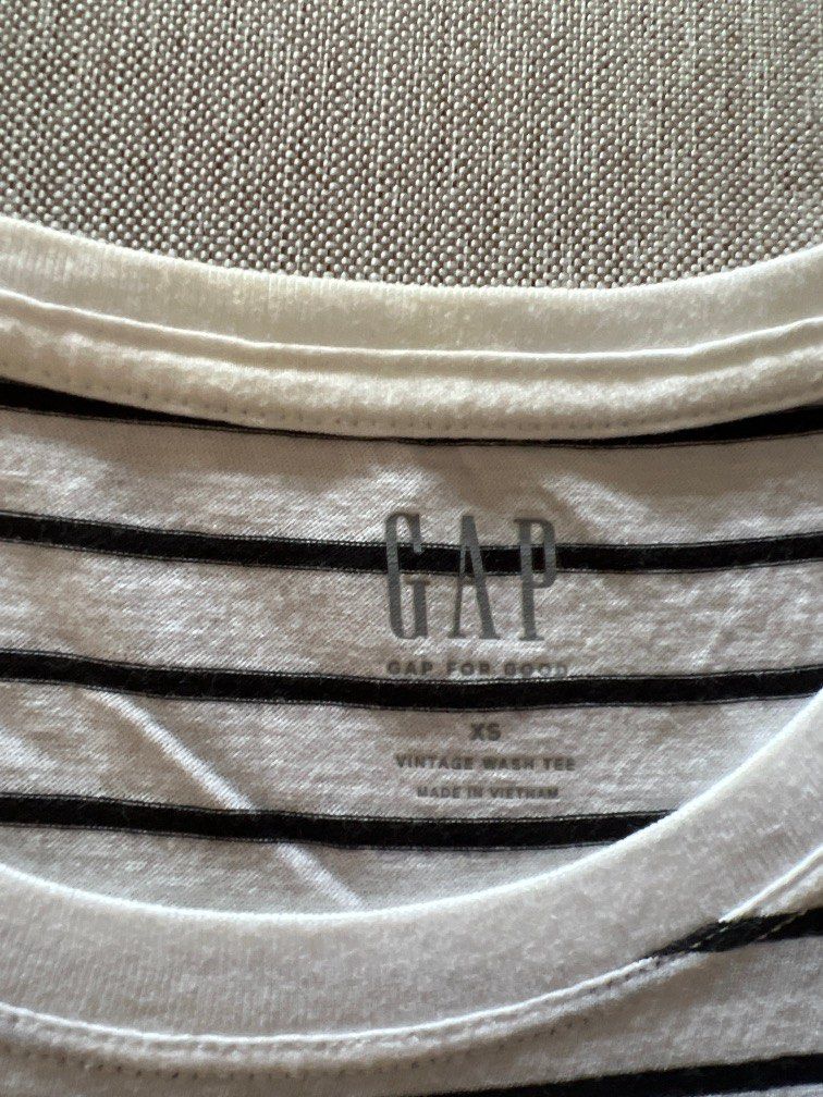 Gap Vintage Wash Striped T-Shirt, Women'S Fashion, Tops, Shirts On Carousell