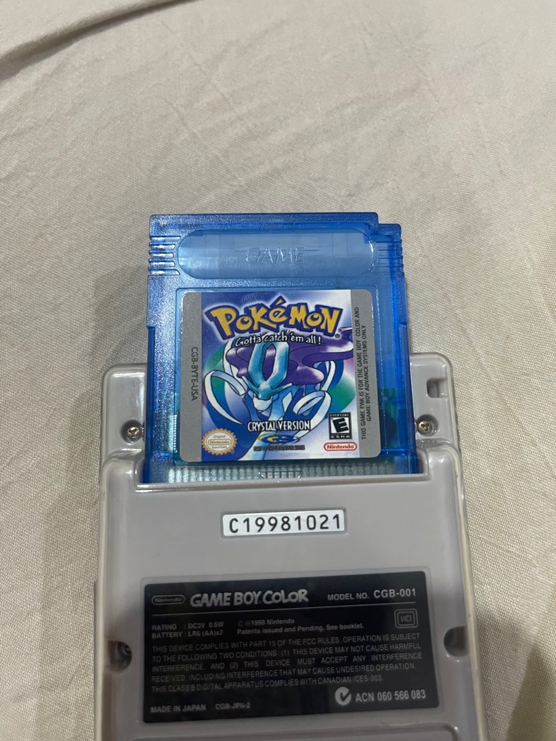 Gbc pokemon Crystal version (cn)完美中文, Video Gaming, Video Games, Nintendo on Carousell