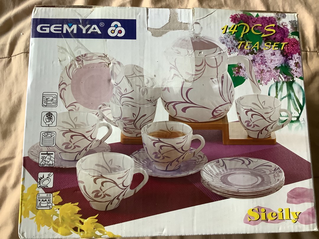 GEMYA tea set 14 pcs, Furniture & Home Living, Kitchenware & Tableware