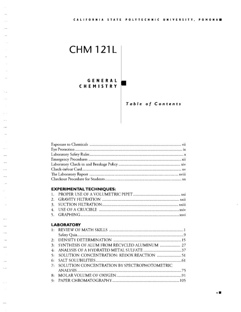 General Chemistry Laboratory Manual, Hobbies & Toys, Books & Magazines