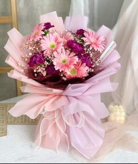 Gerbera carnation flower bouquet delivery
