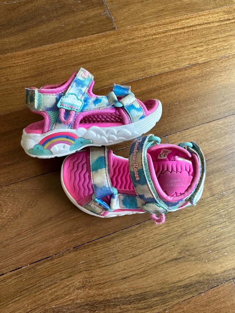 Girls sketchers sandals discount