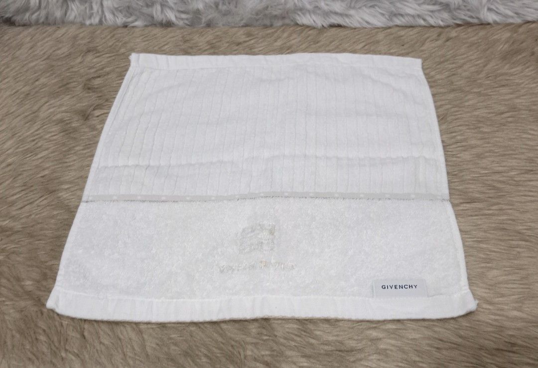 Givenchy Face Towel (Category: Face Care) located in Caloocan City. Submitted by sassypurchased (Listing ID 1224605985, Image 3). Description: Givenchy Face Towel 199 Good condition From Japan Preloved Shop NOT UKAY SOURCE Measurements: H-13 L-13 inches approx DETAILS ARE POSTED IN THE PIC ♥️Sold as is. What you see is what you get. Price reflects condition ♥️Please manage your expectations because it is a pre-loved item and will show signs of we