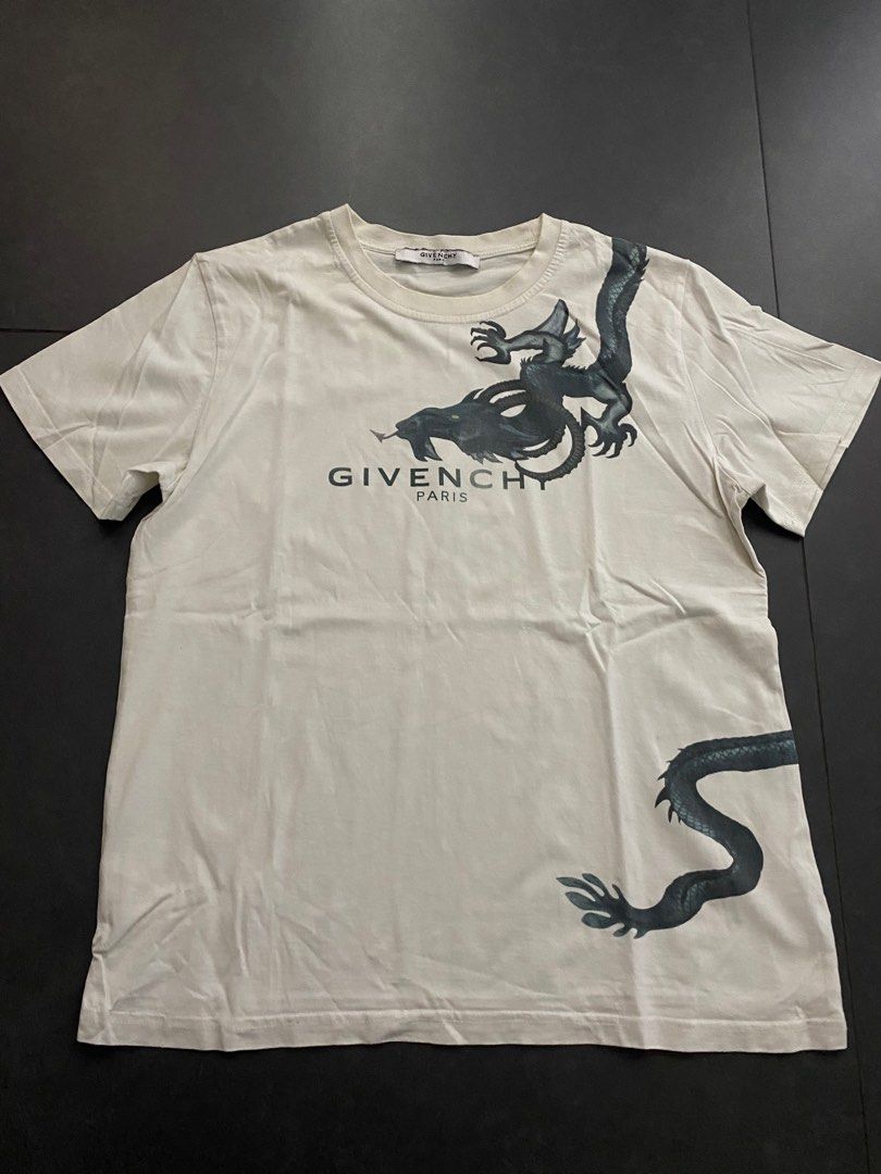 Givenchy white colour tee Moncler nice patterns unisex men women T shirt jacket print top fit for men women T sweater T Carousell