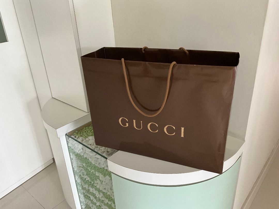 Gucci brown paper sales bag