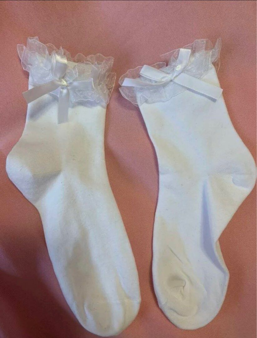 Handmade frilly shop socks