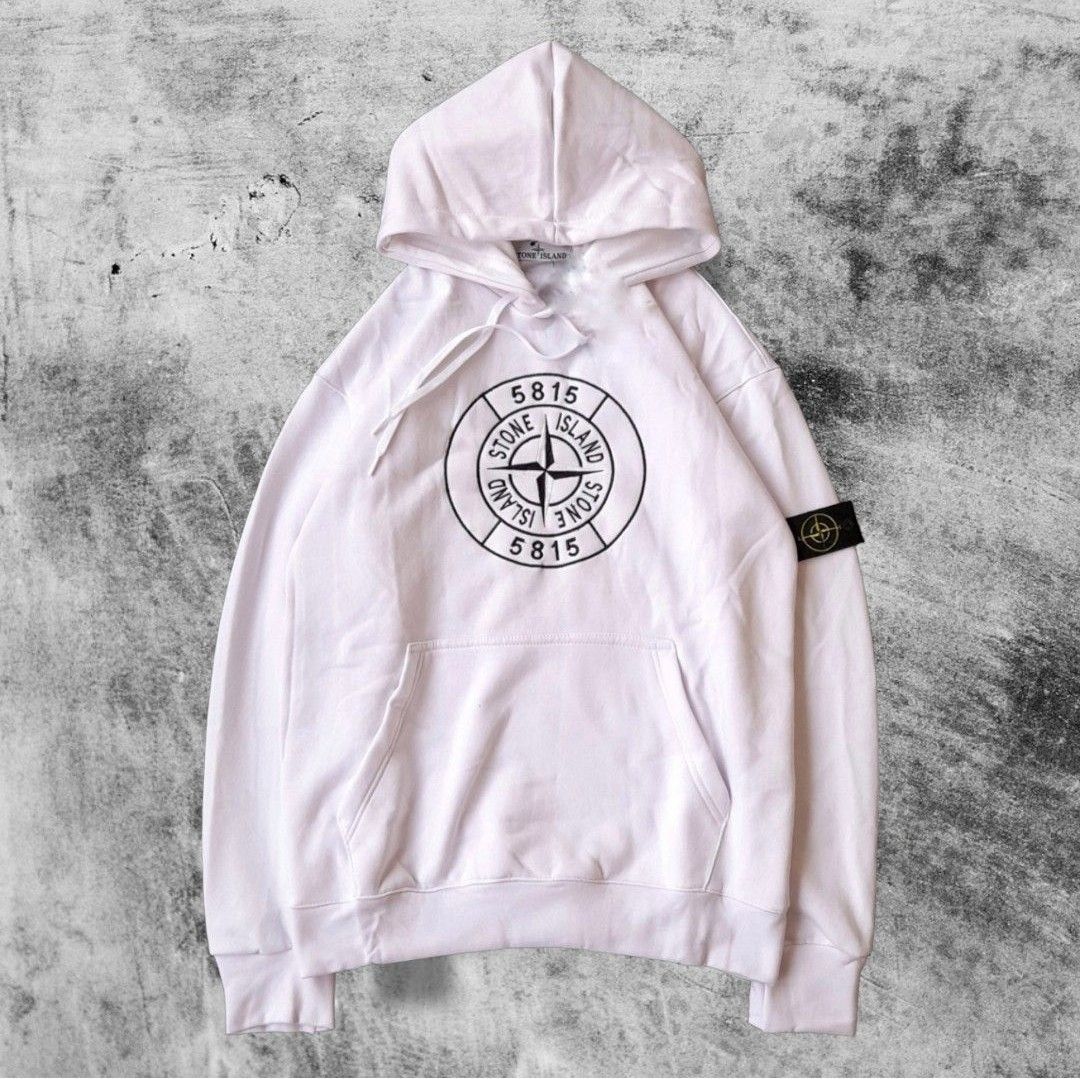 Stone island big logo hoodie hotsell