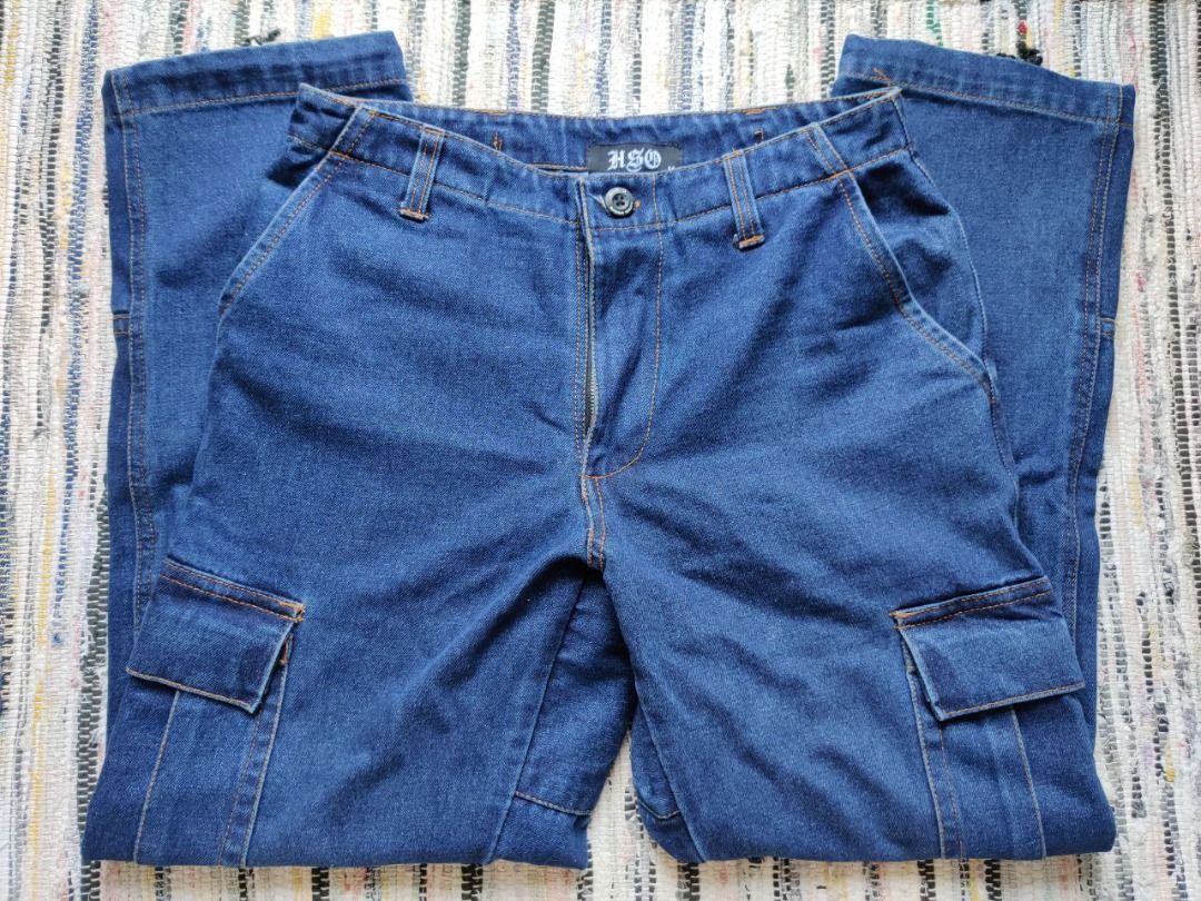 HSO Denim Cargo Pants, Men's Fashion, Bottoms, Jeans on Carousell