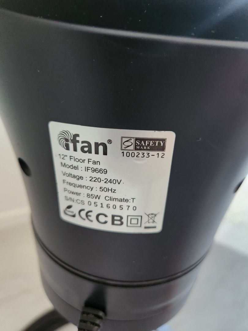 IFan 12 inch Fan circulator, Furniture & Home Living, Lighting & Fans ...