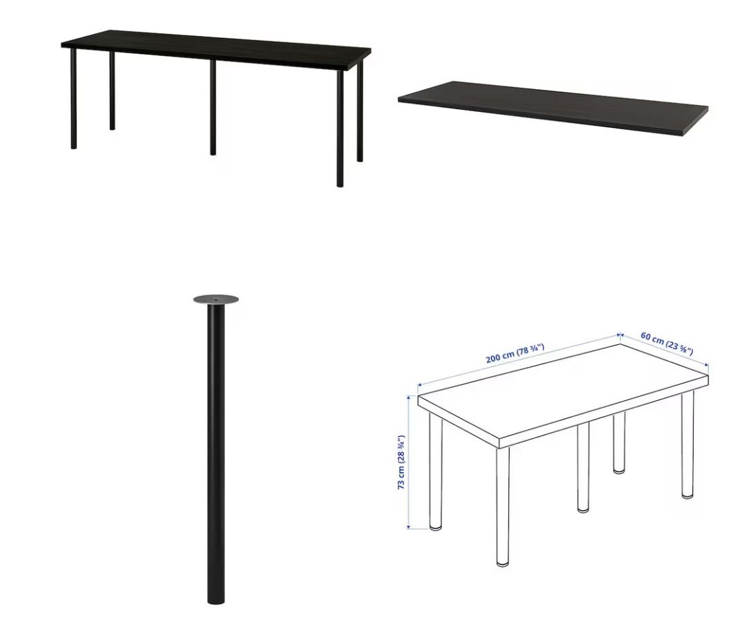 Ikea 2m study table, Furniture & Home Living, Furniture, Tables & Sets