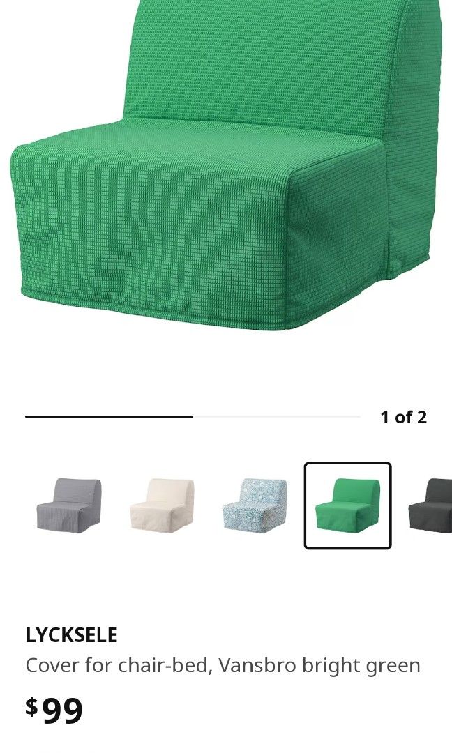 Ikea chair bed cover (orange), Furniture & Home Living, Furniture, Bed