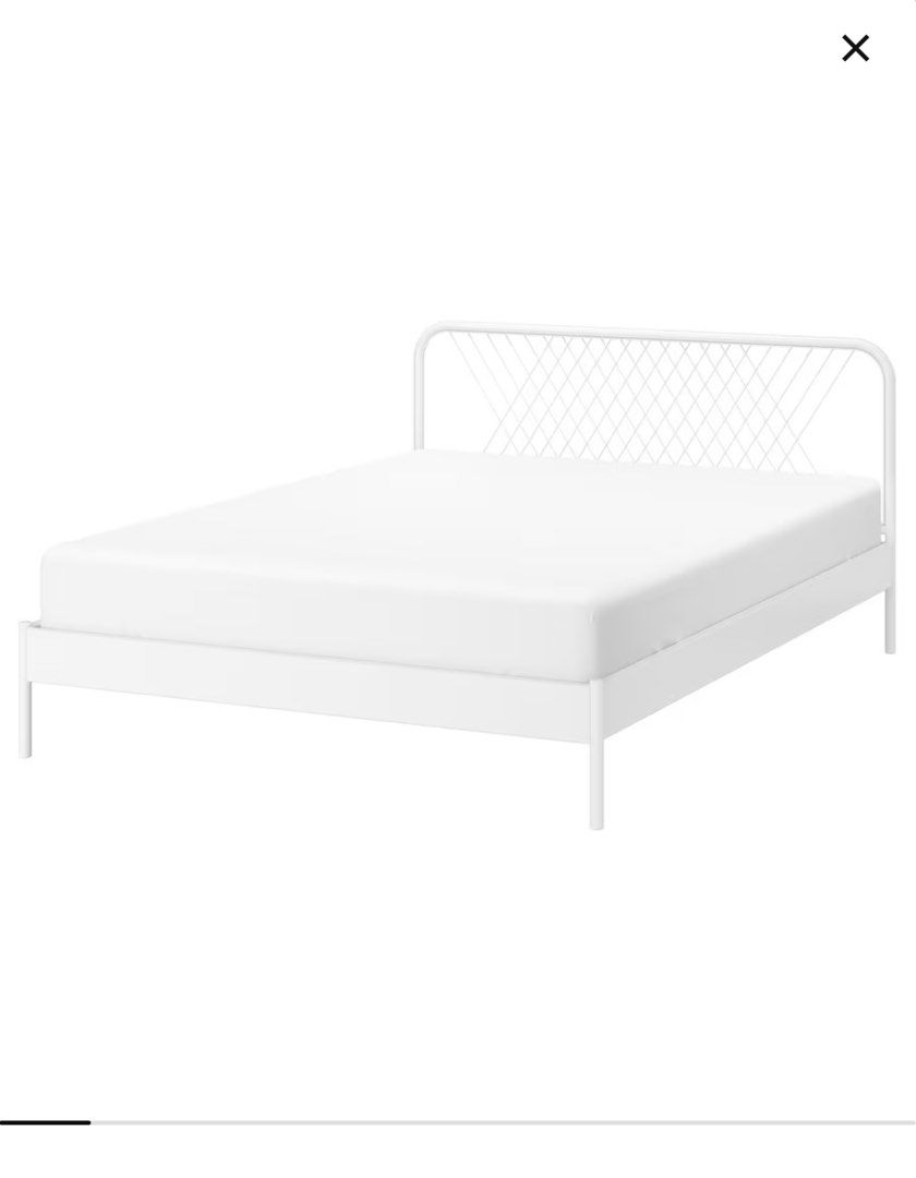 IKEA metal queen size bed, Furniture & Home Living, Furniture, Bed