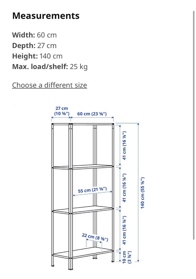 IKEA Outdoor Metal Shelving, Furniture & Home Living, Furniture