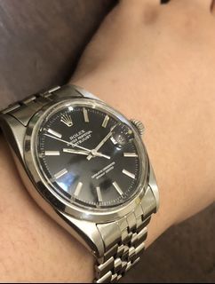 Imported from Japan 100% Genuine Vintage’69 Rare Smooth Bezel ROLEX DATEJUST 1600 Mens 36mm  Dial Oyster Perpetual Automatic Stainless Steel Jubilee Strap NO BOX and Manual