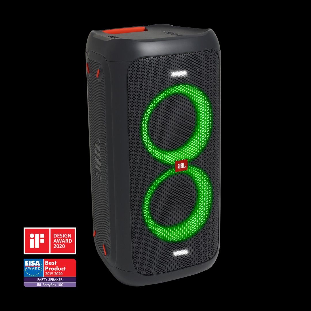 JBL Partybox 100 bluetooth speaker with original box and bass) or trade with BN Dyson Fan TP00 /model above top up, Audio, Soundbars, Speakers & Amplifiers on Carousell