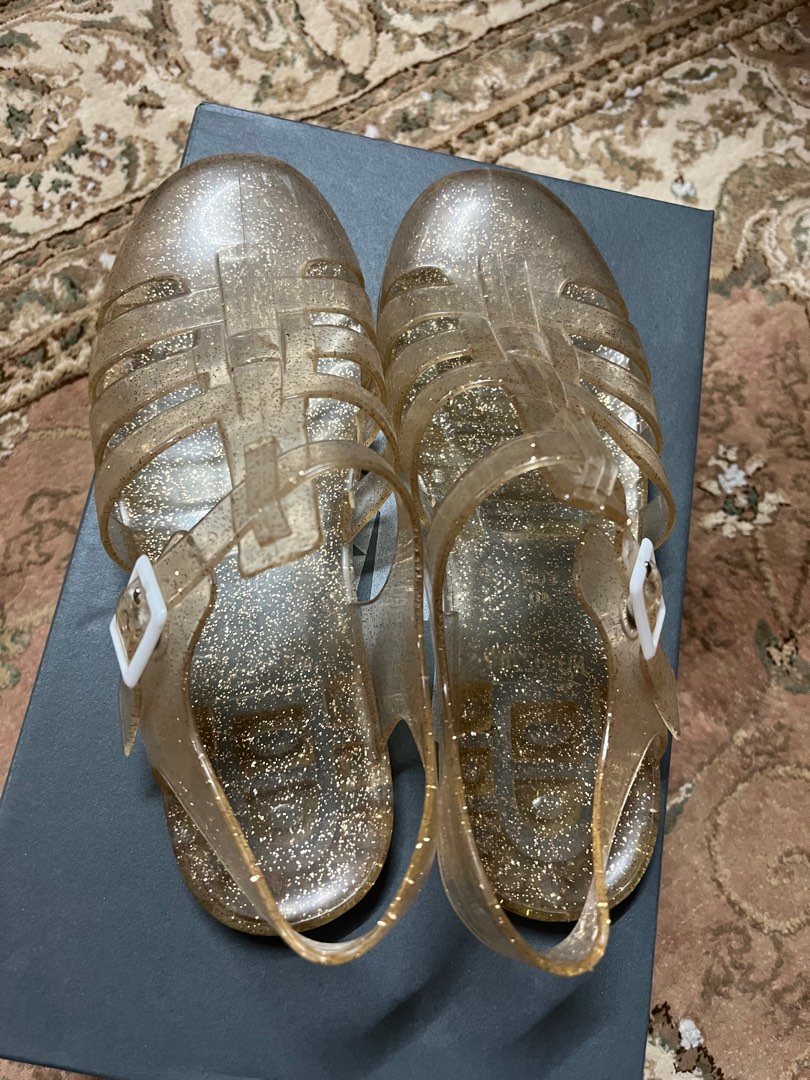 Gold jelly hot sale shoes