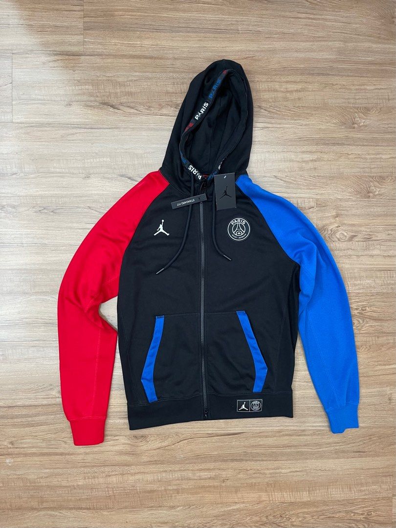 Jordan X PSG Fleece Full zip Hoodie Men s Fashion Tops Sets