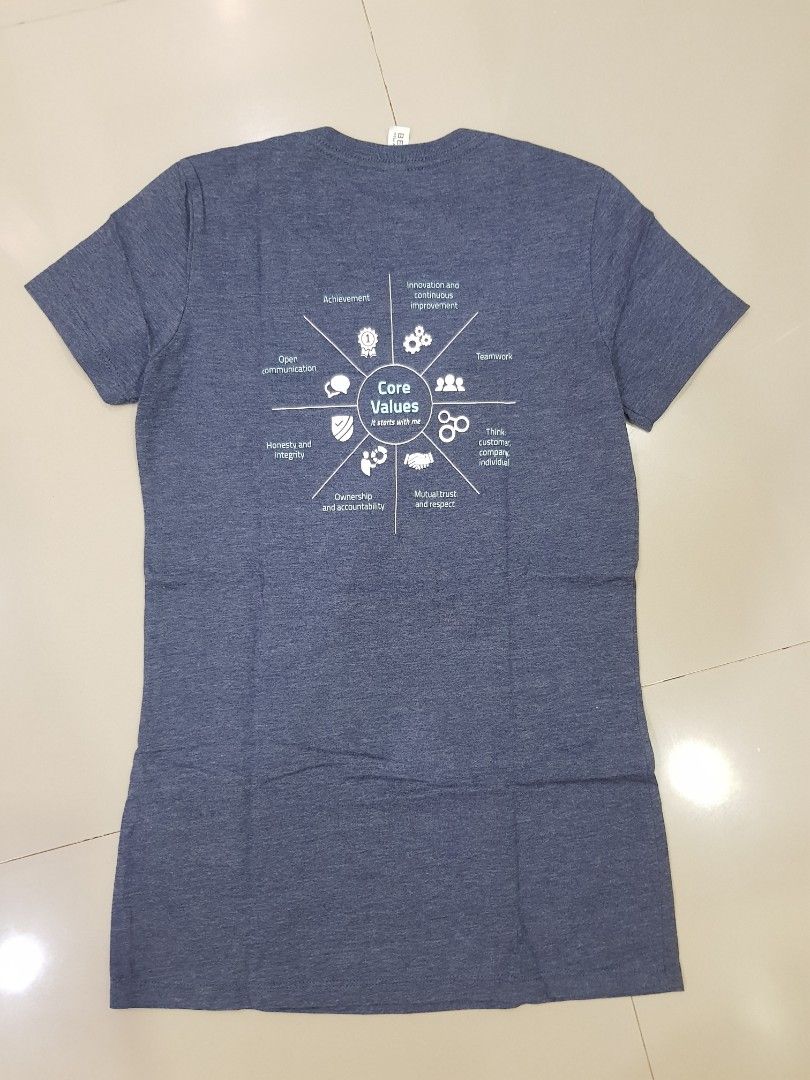 Kaos Biru Dongker, Fesyen Wanita, Pakaian Wanita, Atasan di Carousell