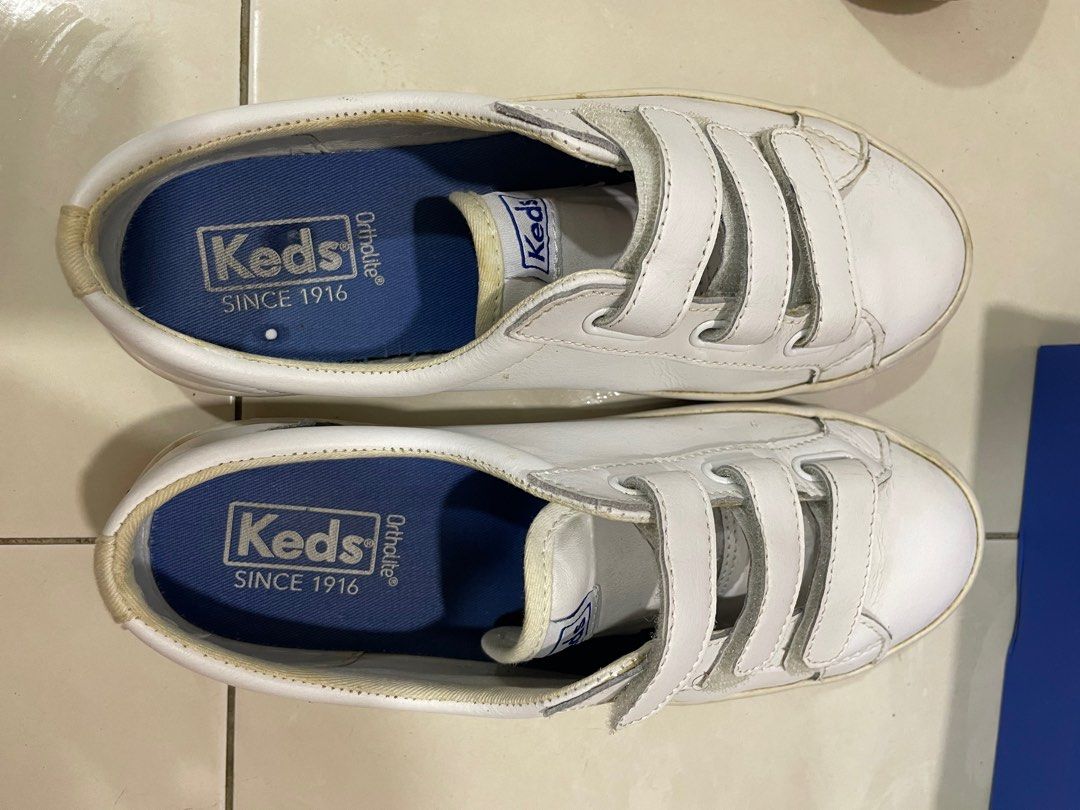 White shoes sale velcro strap