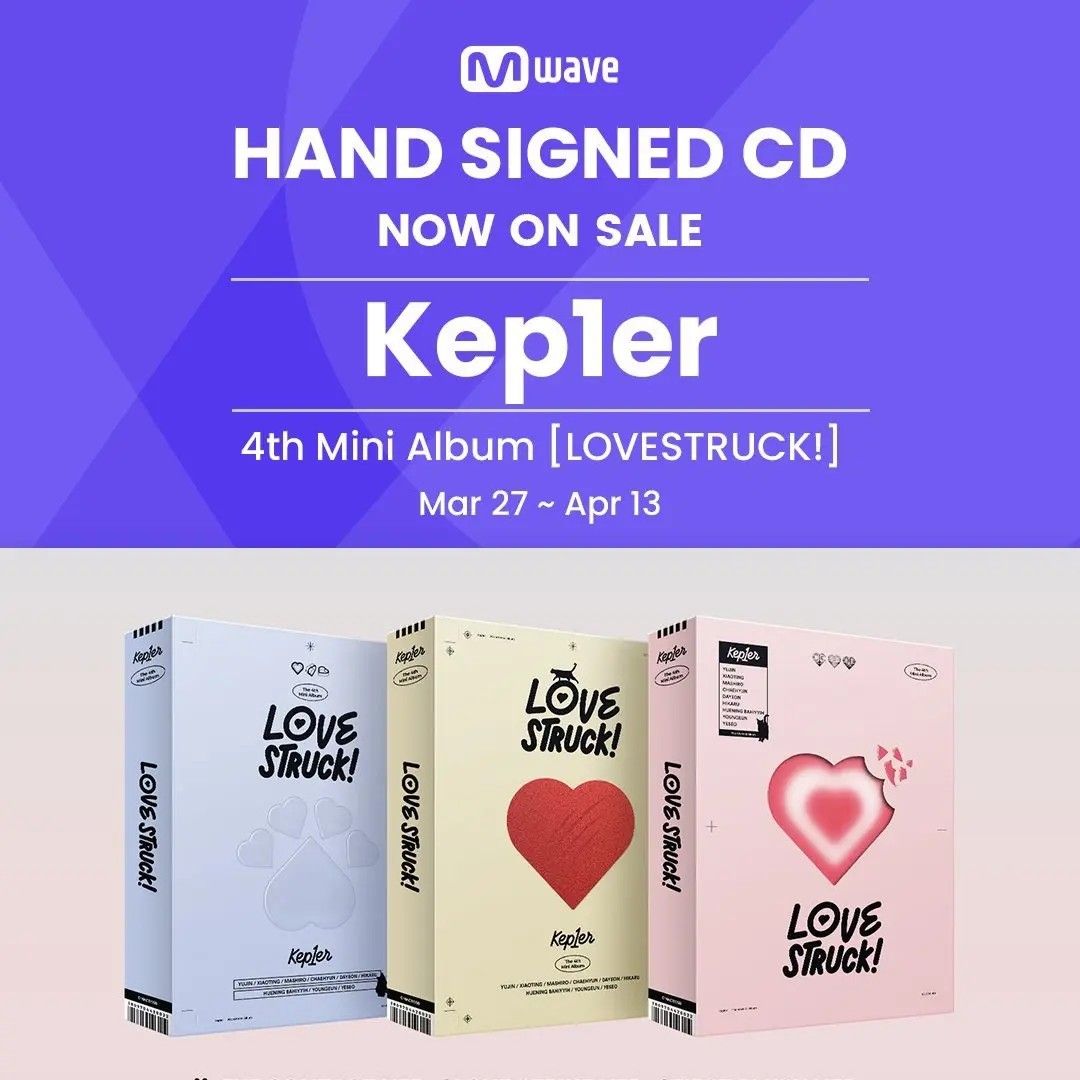 Kep1er The 4th Mini Album LOVESTRUCK MWAVE HANDSIGNED ALBUM 