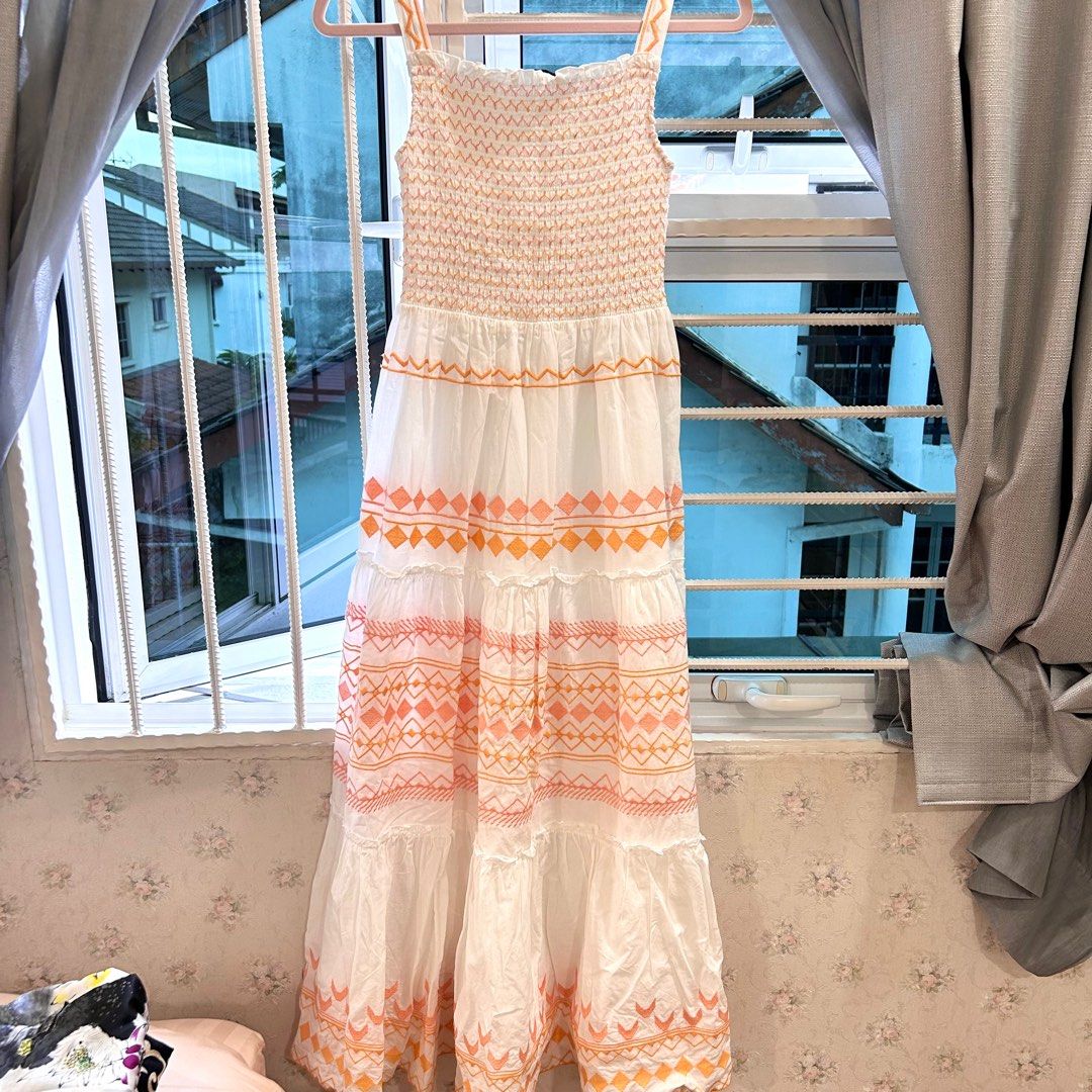 Long Patterned Sun Dress ZARA