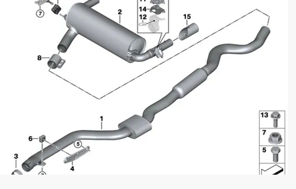 BMW M140i stock exhaust muffler Car Accessories Accessories on