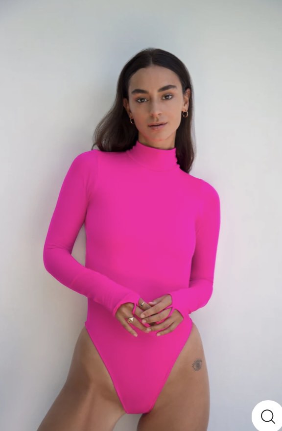 Makara Wear Luna Long Sleeve Swimwear Bright/ Neon Pink, Women's