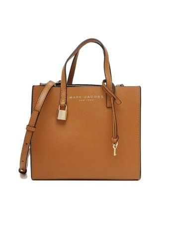 Marc Jacobs Mini Grind Coated Leather Tote Smoked Almond M0015685